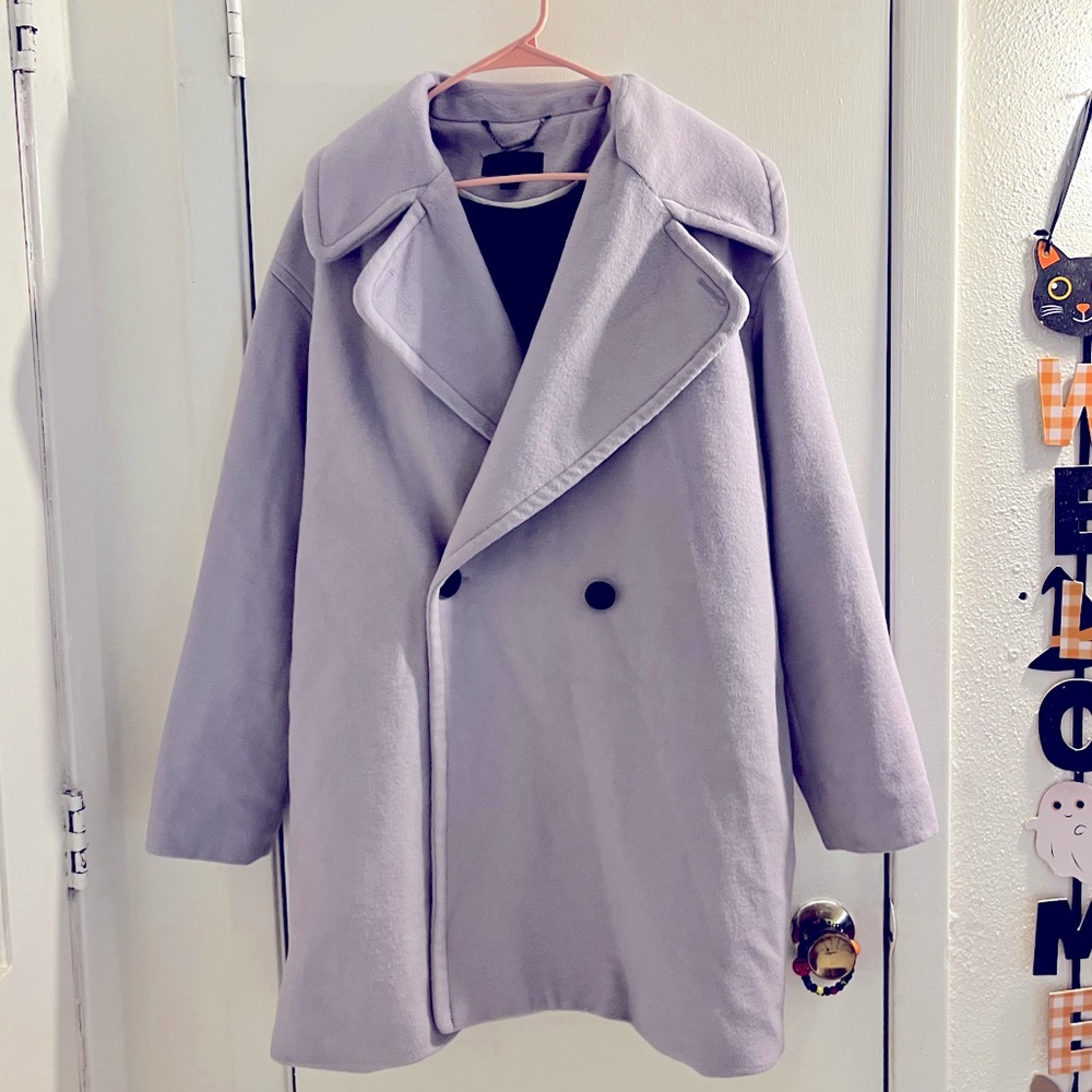 Worthington pea coat womens large lavender color